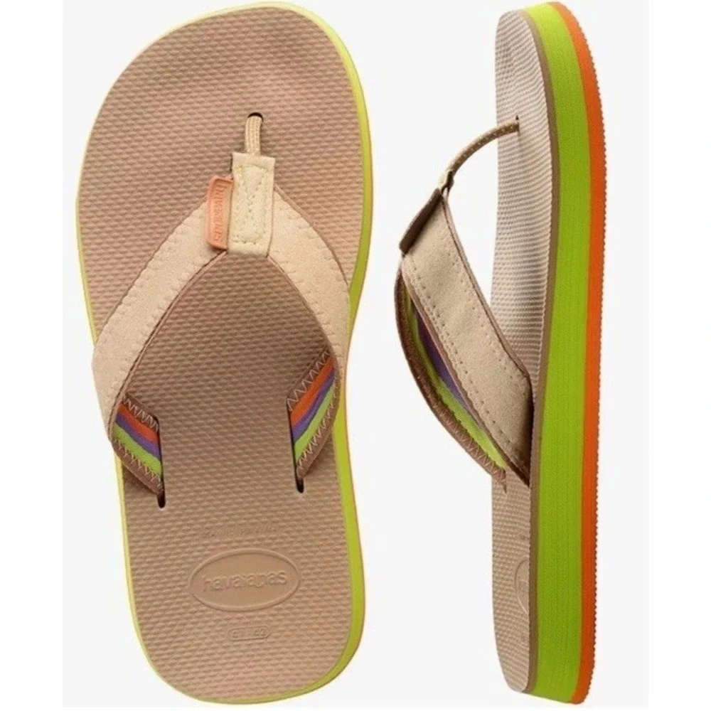 Havaianas Men's Urban Fusion II Sandal Rose Gold Size 9/10 NWT